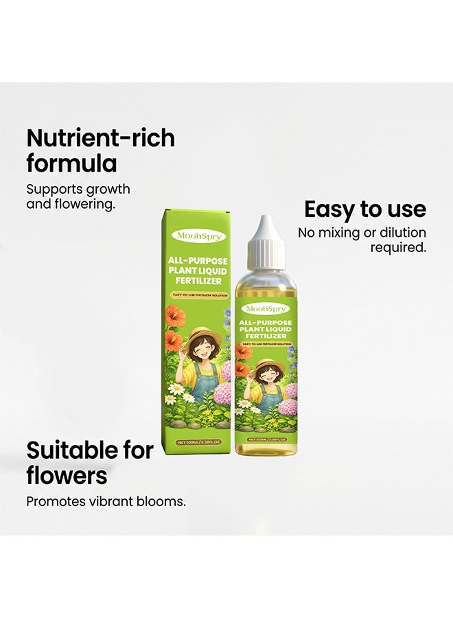 MOONSPRY Plant liquid fertilizer - Daily gardening pot plant maintenance plant nutrient supplement portable care agent 100ml - Image 4